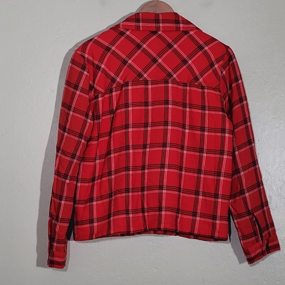 Lucky Brand Red Plaid Button-Up Jacket - Picture 2 of 5
